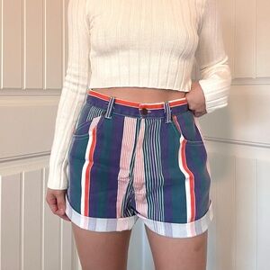Striped Multicolor Women's Shorts
